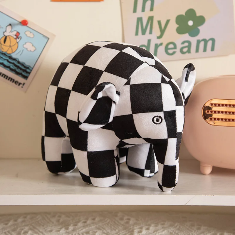Kawaii أنيمي إلمر الفيل الشكل أفخم دمية لطيف الكرتون منقوشة الفيل إيما بلوشيز اللعب غرفة ديكور هدايا أعياد ميلاد للأطفال #2