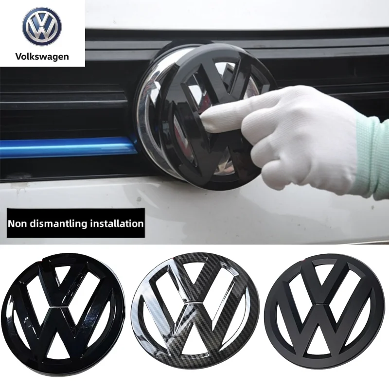 Suitable for Volkswagen Golf 5MK5golf 5GTI modified Black Warrior Black Logo 127mm front and rear emblem 113mm decorative cover