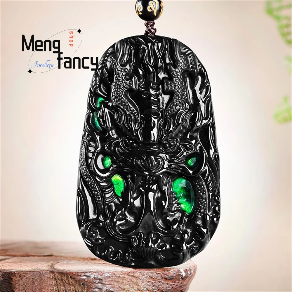 

Натуральные товары изумрудный дракон-король дракон бренд нефритовый кулон зодиакальный дракон ледяной кулон мужские и женские ожерелья роскошные