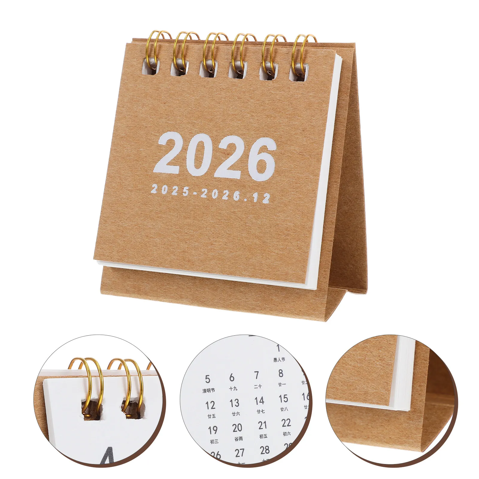 

Small Desk Calendar 2026 Mini Standing Block Calendar Tear Off Daily Planner Minimalist Design for Office Home School Task