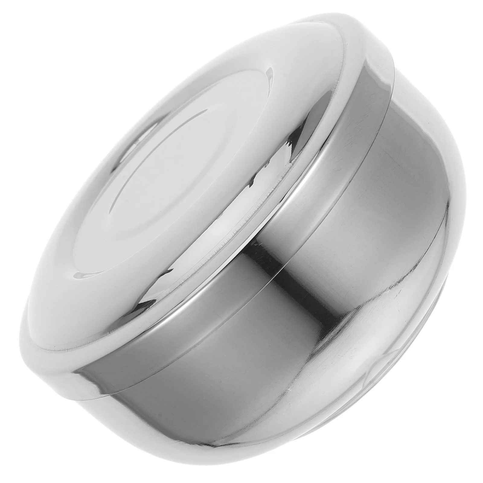 

Stainless Steel Bowl With Lid Metal Shaving Soap Container Elegant Design Foam Holder Travel Grooming Kit Men'S Wet