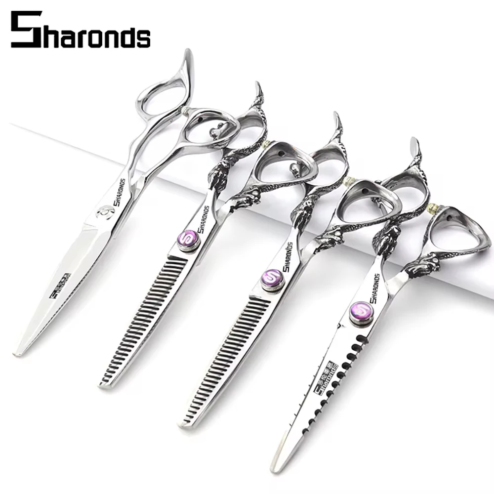 SHARONDS Hairdressing Professional Scissors 7/8/9 inch hairdresser Dedicated clippers Barber Specificlied Thinning Shears