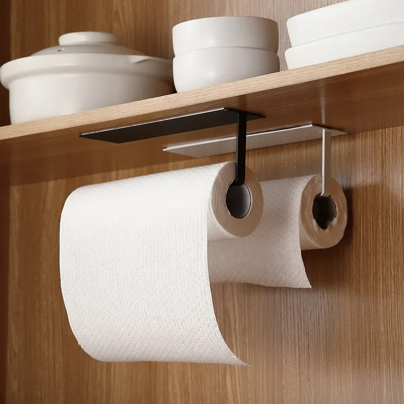 

Paper Towel Holder Hooks Kitchen Storage Organizer Gadget Set Tools Cabinet Utensil Things Accessories Supplies