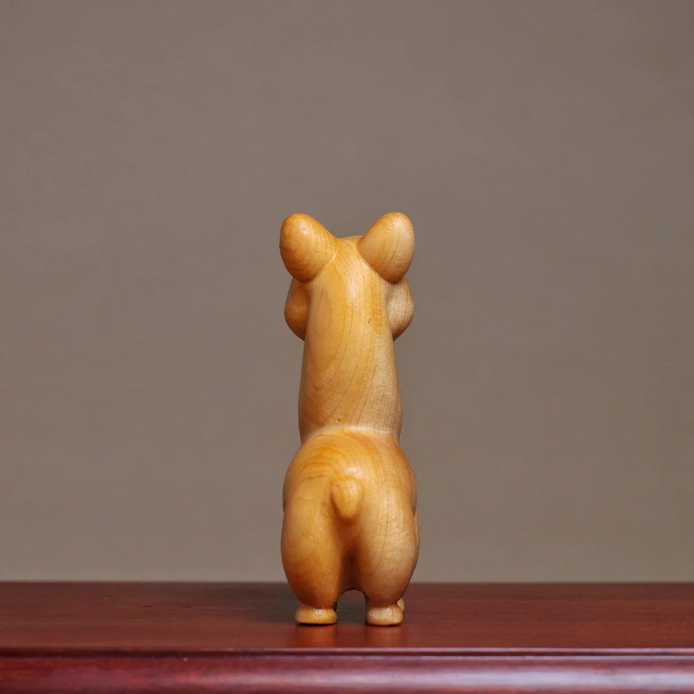 

Creative Wooden Alpaca Desktop Decoration Handcarved Animal Craft Unique Home Office Ornament Charming Accessory