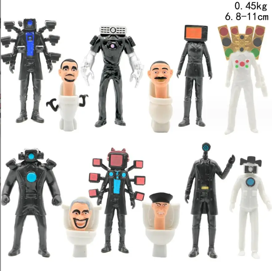 Skibidi Toilet Man Camera Man Figure TV Man Speaker Man Model Cameraman Action Figures Decorations PVC Doll Toy Collectible