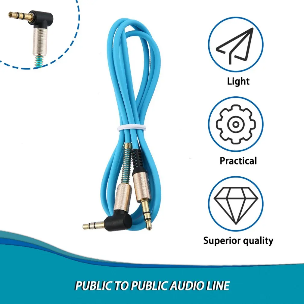 3.5มม.ถึง3.5มม.แจ็คสายสัญญาณเสียง AUX 1M ชายชายสายปลั๊กสายไฟสำหรับโทรศัพท์หูฟังลำโพงรถยนต์