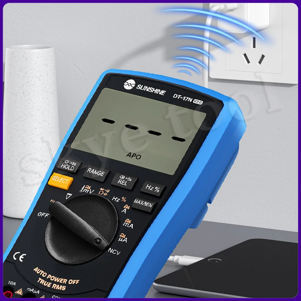 SUNSHINE DT-17N V2.0 Auto Range LCD Display Multimeter Digital Multimeter Automatic Digital Instrument Tester Tools Kit Set