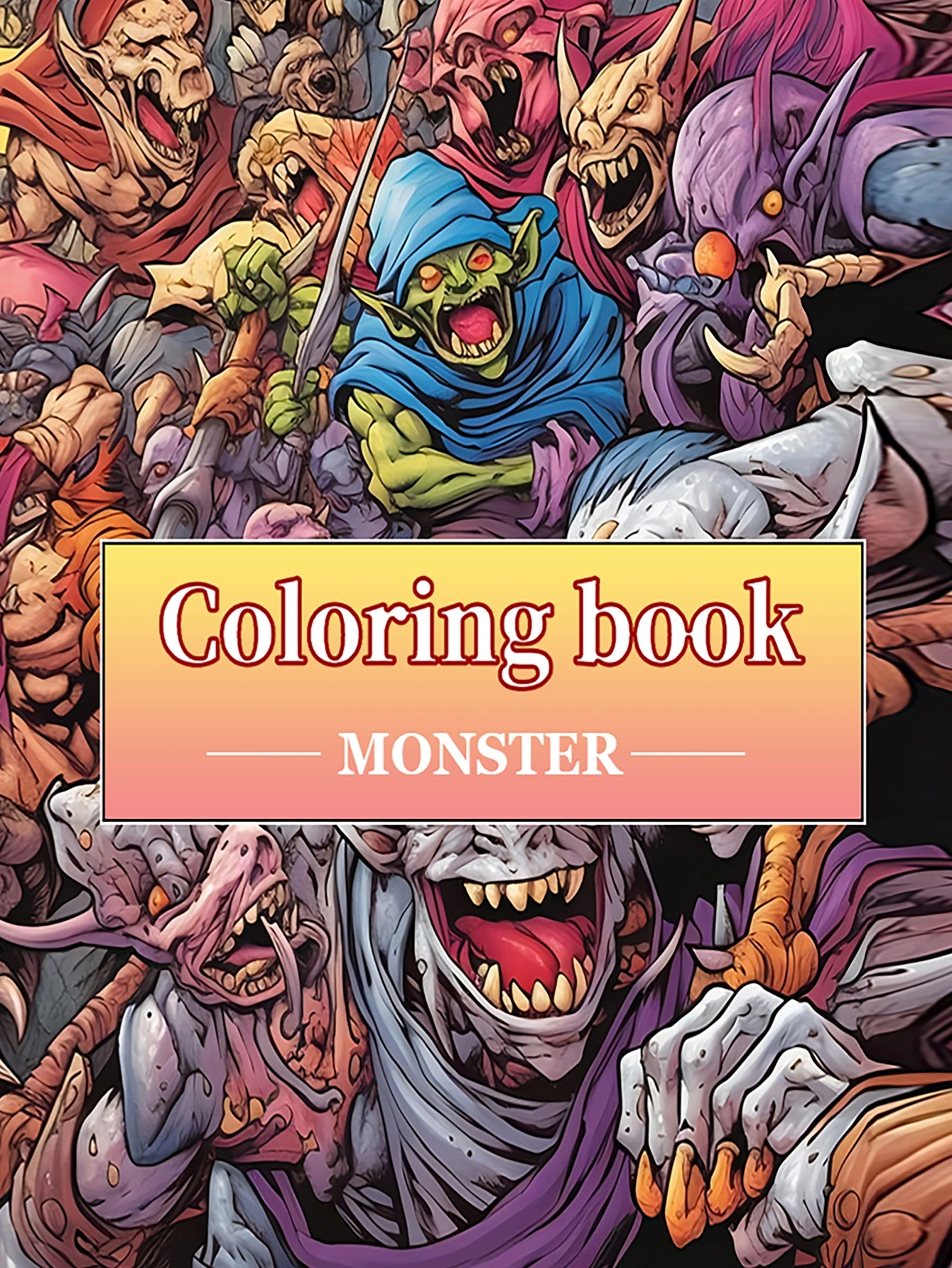 1pc Monster Coloring Book Original Upgraded Paper Thickened 20 Pages Coloring Books Gift For Holiday Birthday