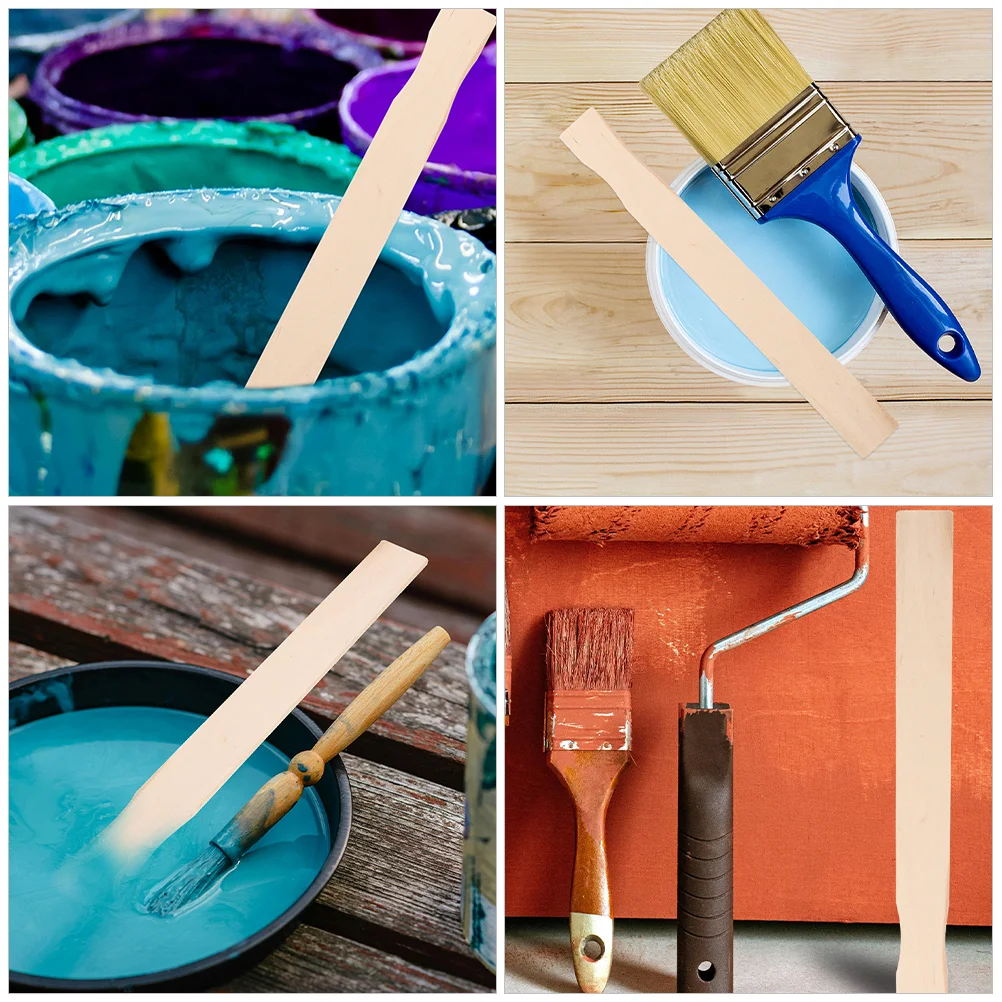 20 Stück Rührstab, Farbstäbe, Holzstäbchen zum Basteln, Rührer, Mischen, Großpackung