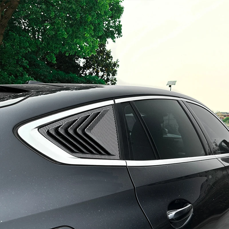 Auto Achterruit Lamellen voor BMW X6 G06 2019 + Driehoekige Kwart Sluiter Exterieur Trim Cover Auto Body Kits Auto accessoires