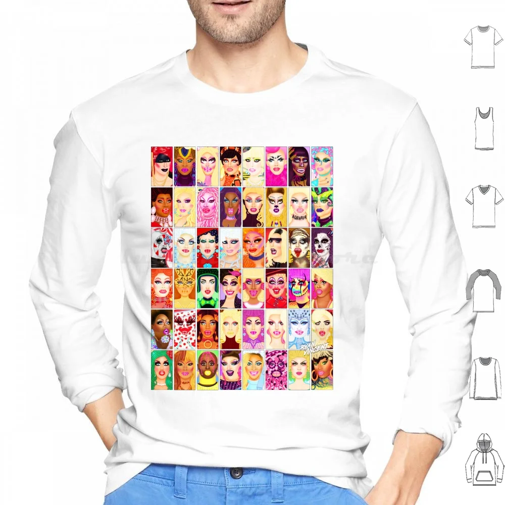 Drag Queen Royalty Ver 3 Hoodies Long Sleeve Rpdr Rupauls Drag Race Drag Queen Royalty Ryan Vincent Art Ryanvincentart