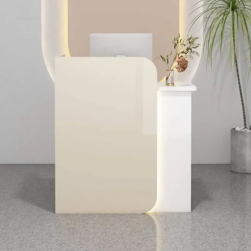 Minimalist Modern Reception Desk Clothing Store Cashier Barber and Beauty Shop Information Table Front Desk Company Reception u