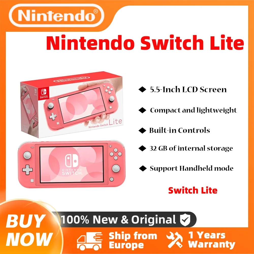 Nintendo Switch Lite 5.5 pouces LCD Nintendo Switch Console de jeu portable 32G stockage interne écran tactile Bluetooth 4.1