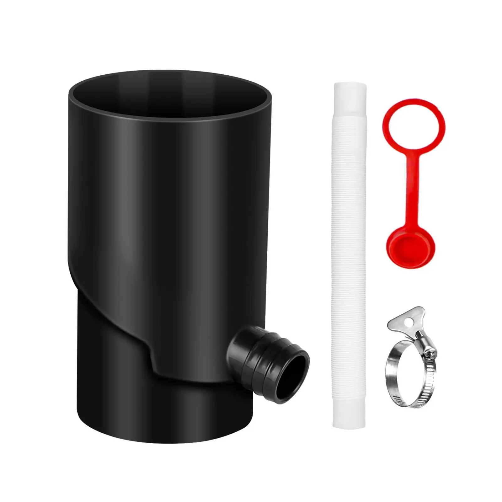 Roof Rainwater Harvesting Diverter Plastic Round Pipe Connector Kit Collection System for Garden Lawn Watering