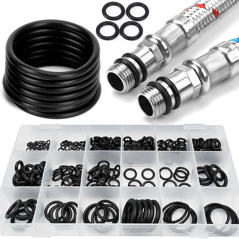 Nitrile Black Rubber O Rings Washer Oil Resistant Kitchen Faucet Sealing Gaskets Washers for Automotive Machine Plumbing Repair