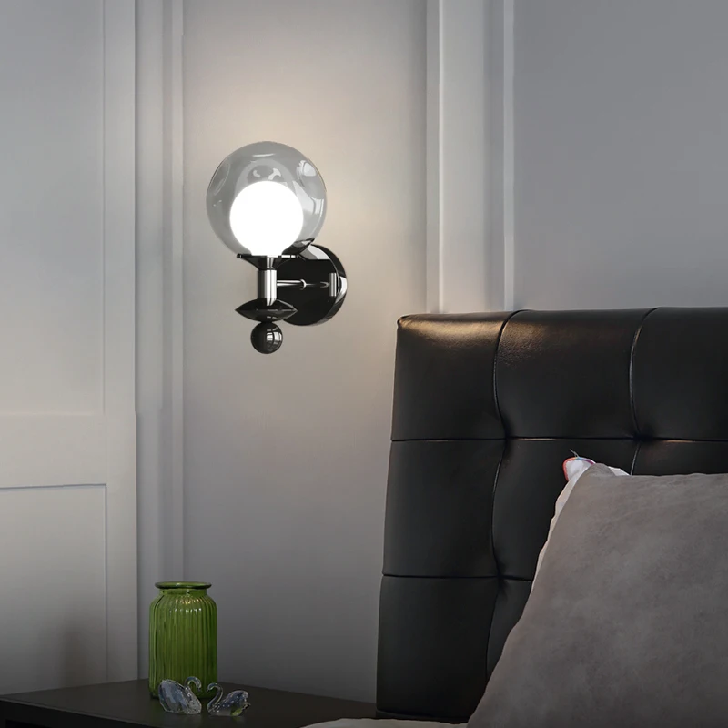 

Black Modern Creative Design Wall Lamp For Bedroom Bedside Wall Hallway Room Decoration Interior Lighting Fixtures Led Lights