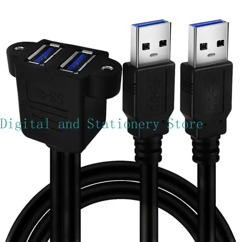 

Y1UB USB3.0 Удлинительный кабель USB3.0 Два удлинительного шнура с встроенными винтами для легких настройки 30 см/60 см/100 см.