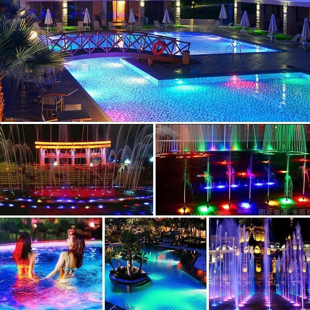 13Led Wireless RF remote control swimming pool light IP68 landscape garden lighting fountain diving sightseeing light aquarium