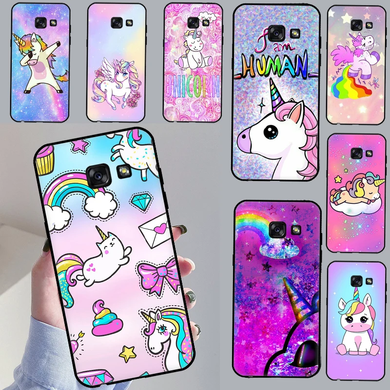 Rainbow Unicorn Case For Samsung A3 A5 2017 J1 J3 J7 J5 2016 A7 A8 A9 J8 A6 A8 J4 J6 Plus 2018 Cover Shell