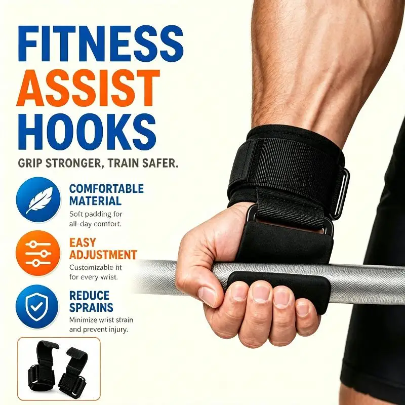 Pull Up Assist Wrist Hook Non Slip Grip For Weight Lifting Gym Training Tool Pull-up Assist Hook For The Hanging Bar Wrist Guard