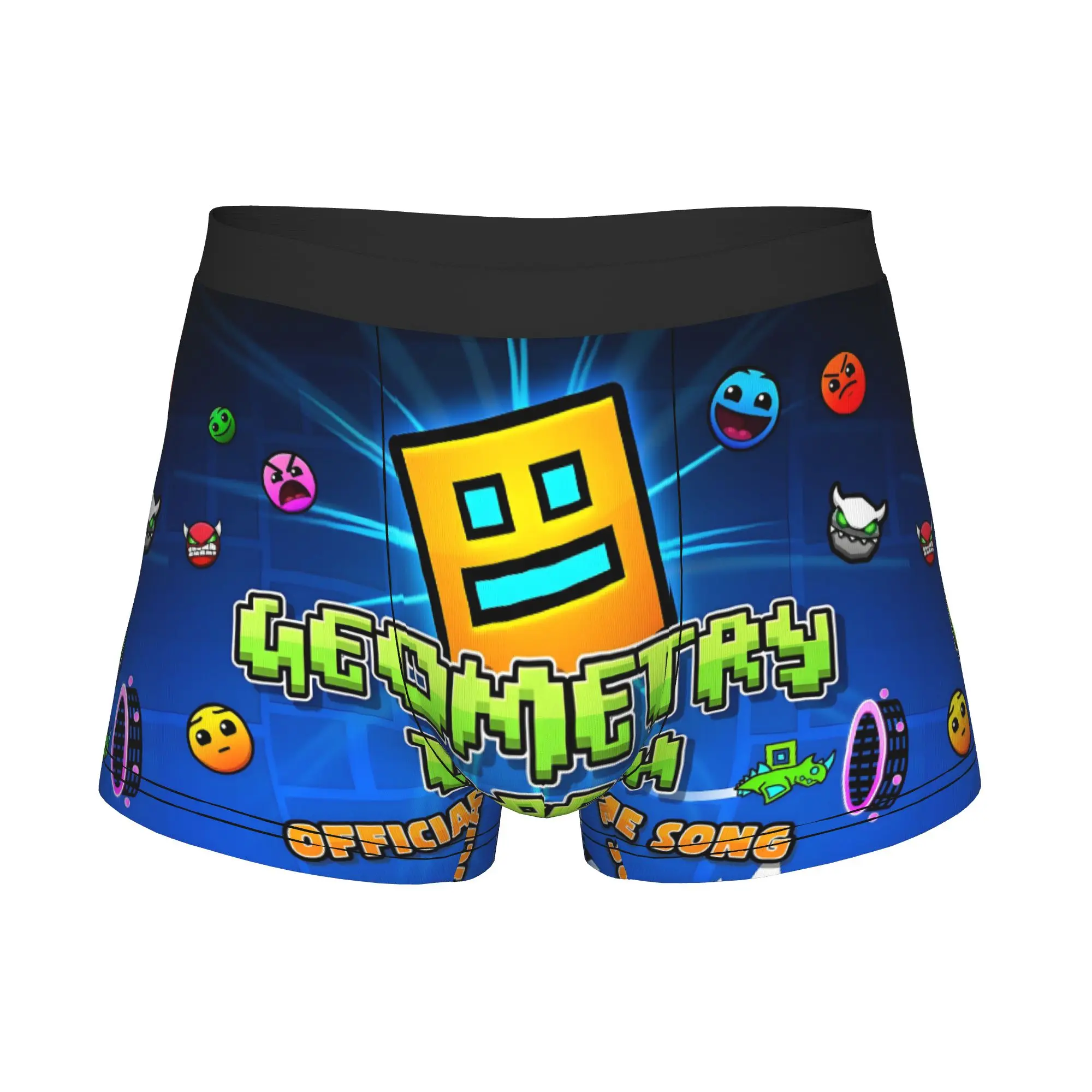 Geometry Dash Boxers Shorts Mens Rhythm Game Briefs Underwear Fashion Underpants