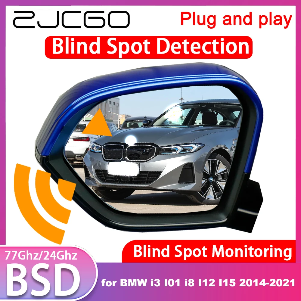 for BMW i3 I01 i8 I12 I15 2014-2021 Blind Spot Detection Monitoring Information Warning Lane Assist System 77GHz Radar Detector