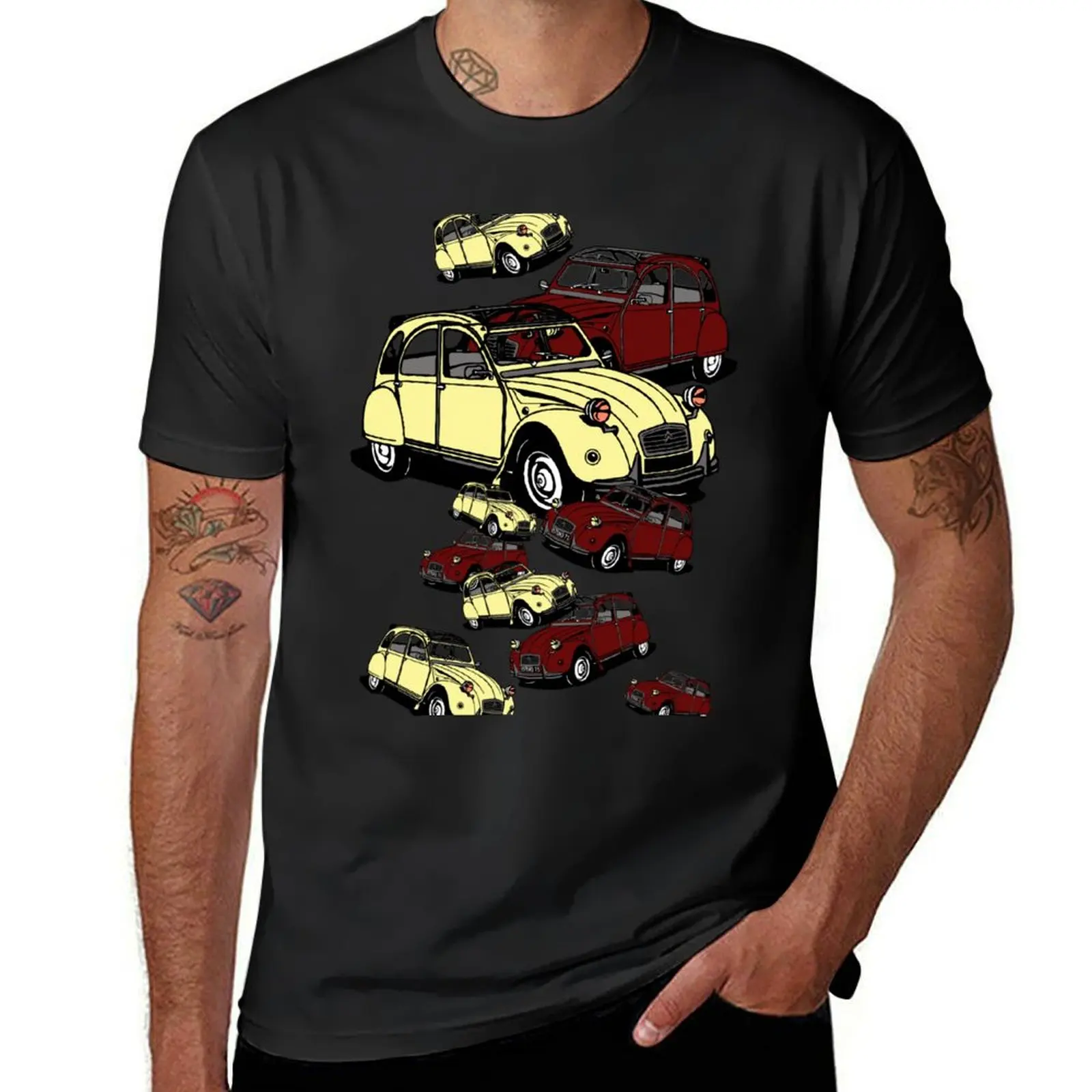 Who buys 2cv vintage Citroen, retro car T-Shirt boys animal print tops plus size tops cute clothes Men's t-shirts