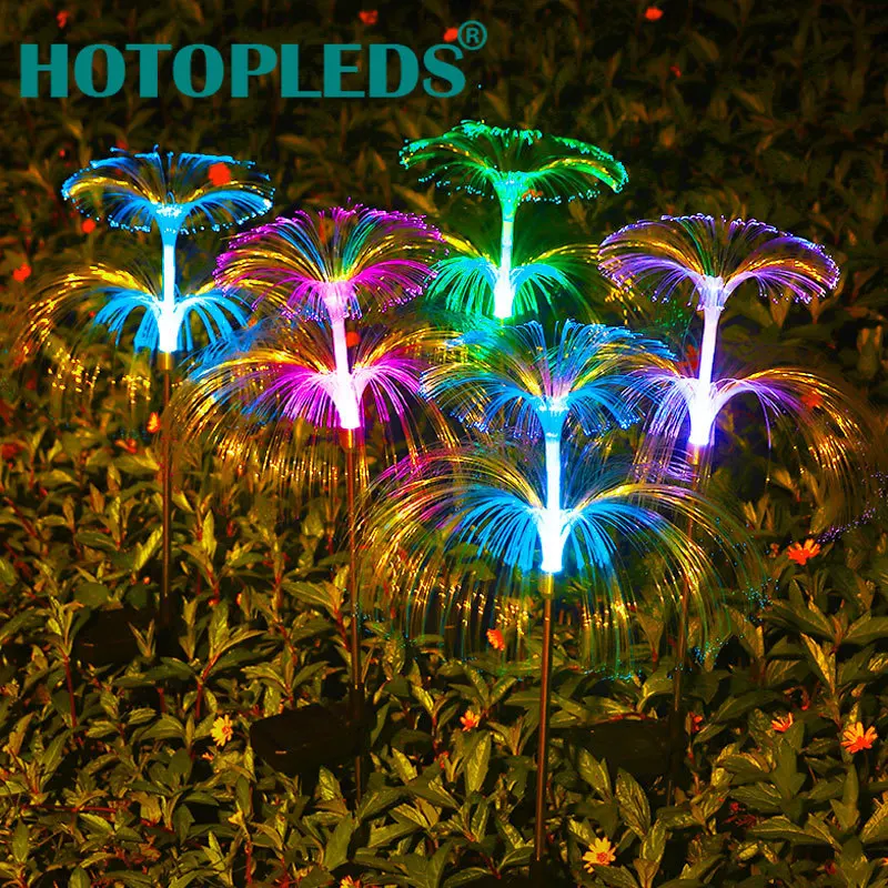 

Special for Solar Lights Outdoor Waterproof Colorful Color-changing Fiber Optic Jellyfish Floor Plug Lawn Lights Outdoor Light