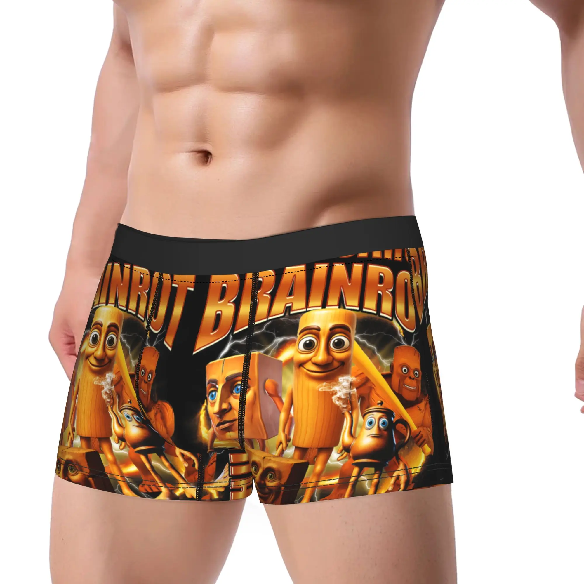 Team Sahur Italian Brainrot Meme Boxer Brief  Underwear High Quality Males Breathable Boxershorts Custom DIY Plus Size Panties