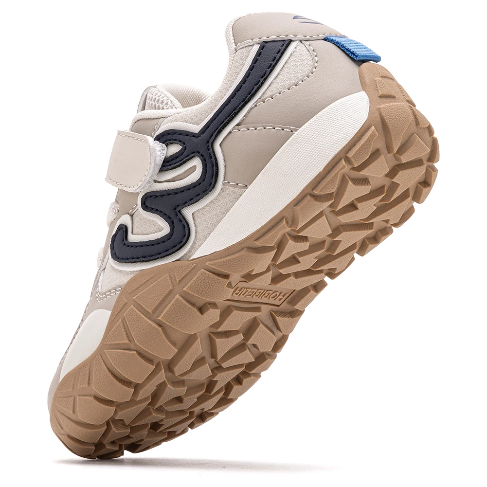 HOBIBEAR Kinder-Sneaker mit breiter Zehenbox, Kleinkind-Sneaker mit Klettverschluss, atmungsaktive Wanderschuhe, rutschfeste, leichte, sportliche Outdoor-Sneaker – Detail 2