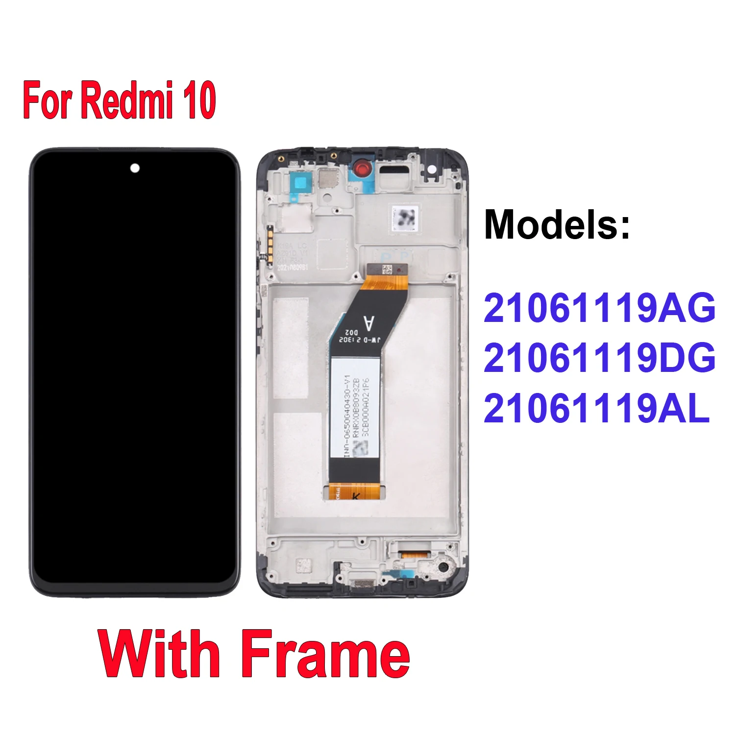 For Xiaomi Redmi 10 Prime 21061119AG 21061119DG 21061119AL 21061119BI Display LCD Touch Screen Digitizer Assembly