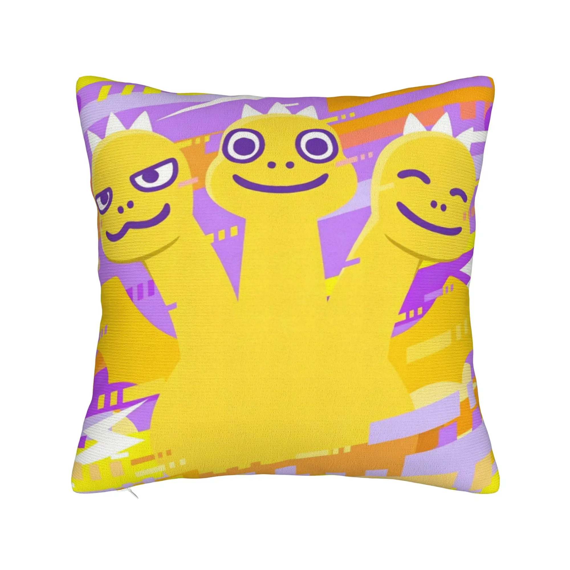 Chibi Monster Raids Again Square Pillow Case Cartoon Cushion Cover Custom Zippered Decorative Pillowcover for Home 40x40cm