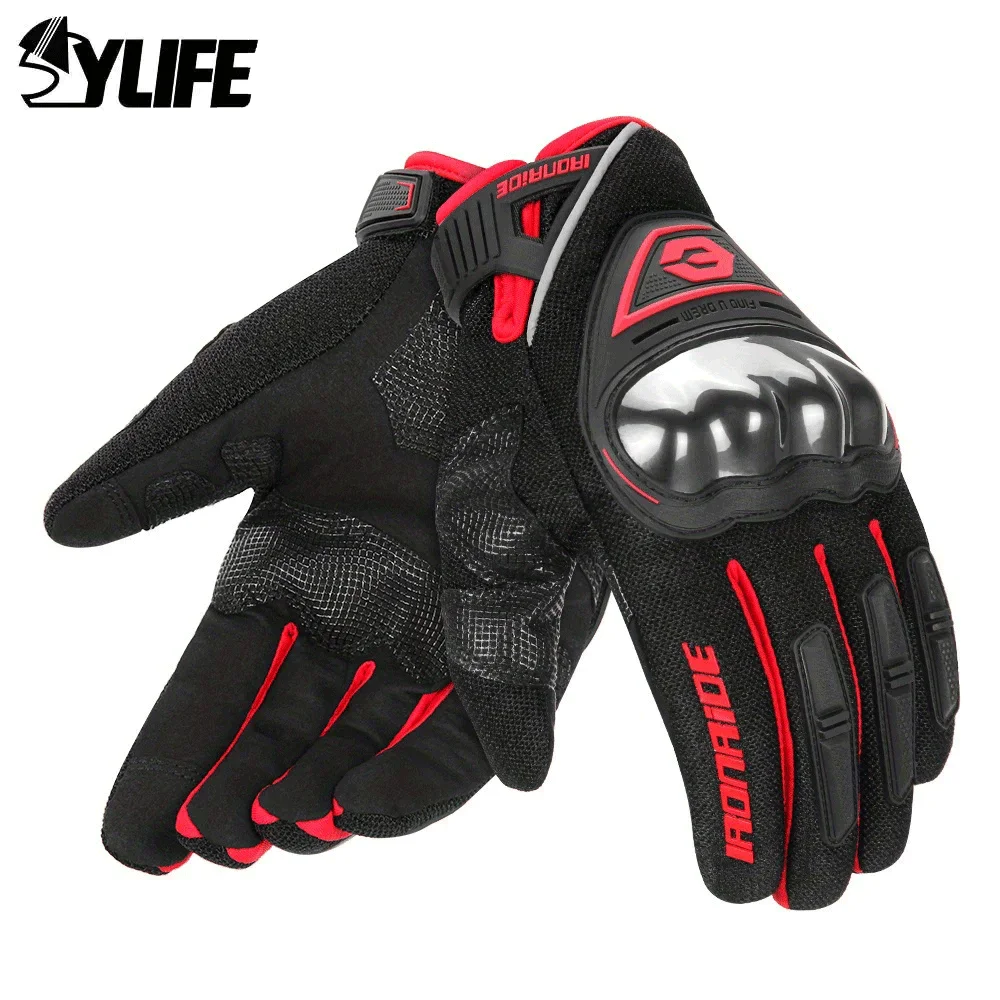 

Motorcycle Gloves Moto Motocross Breath Touch Screen Racing Motorbike Bicycle Protective Gears Wearable Summer Guantes Glove