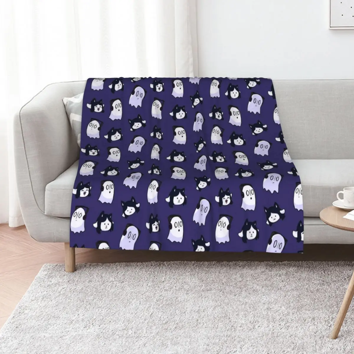 Blookies 'n' Temmies Pattern Throw Blanket Bed linens Designers Travel Tourist Baby Blankets