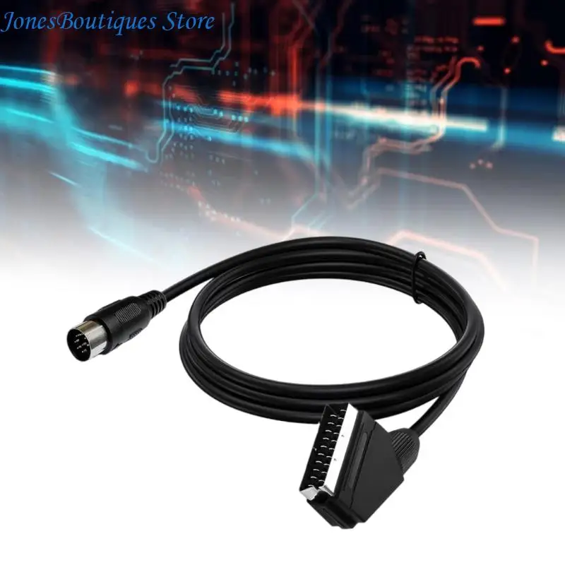 Professional SCART to 8Pin AV Line High Fidelitys Sound Video Transmission Wire W8KE