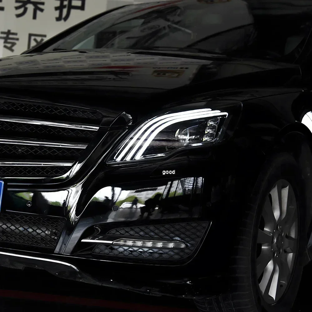 

Для Benz R-Class W251 V251 R280 R300 R320 R350 2010-2017 светодиодные автомобильные передние фонари в сборе, бифокальные линзы, аксессуары для автомобильных фар