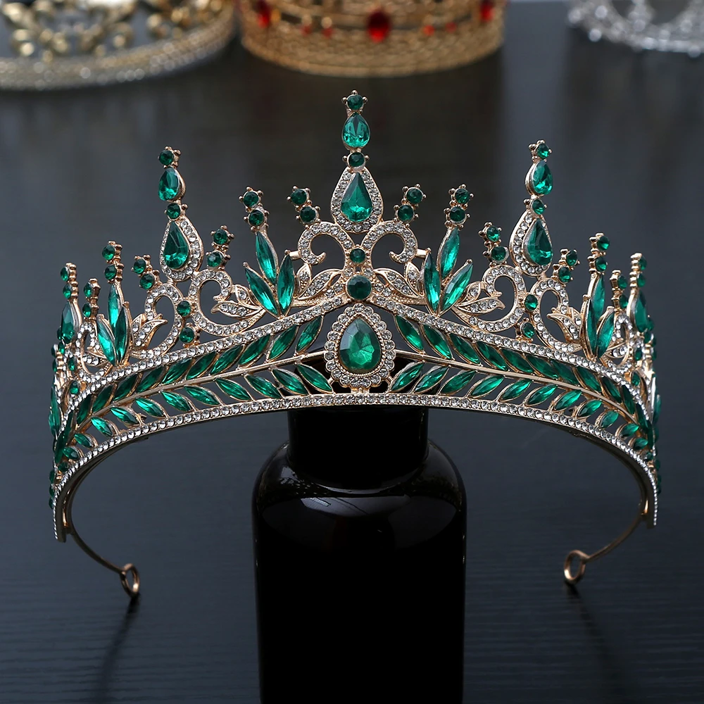 

1pc Baroque Crystal Rhinestone Tiara Elegant Bridal Wedding Crown for Women Brides Princess Prom Diadem Hair Accessories Jewelry