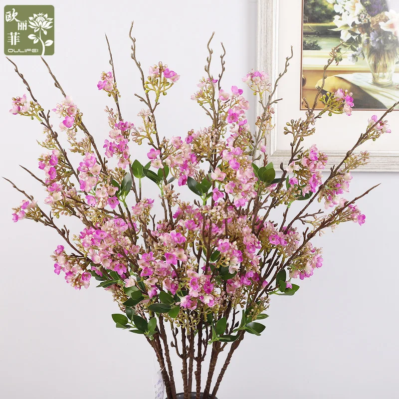 

Груша искусственные цветы ветка букет цветочная композиция DIY свадебная вечеринка украшение дома реквизит моделирование растений цветы