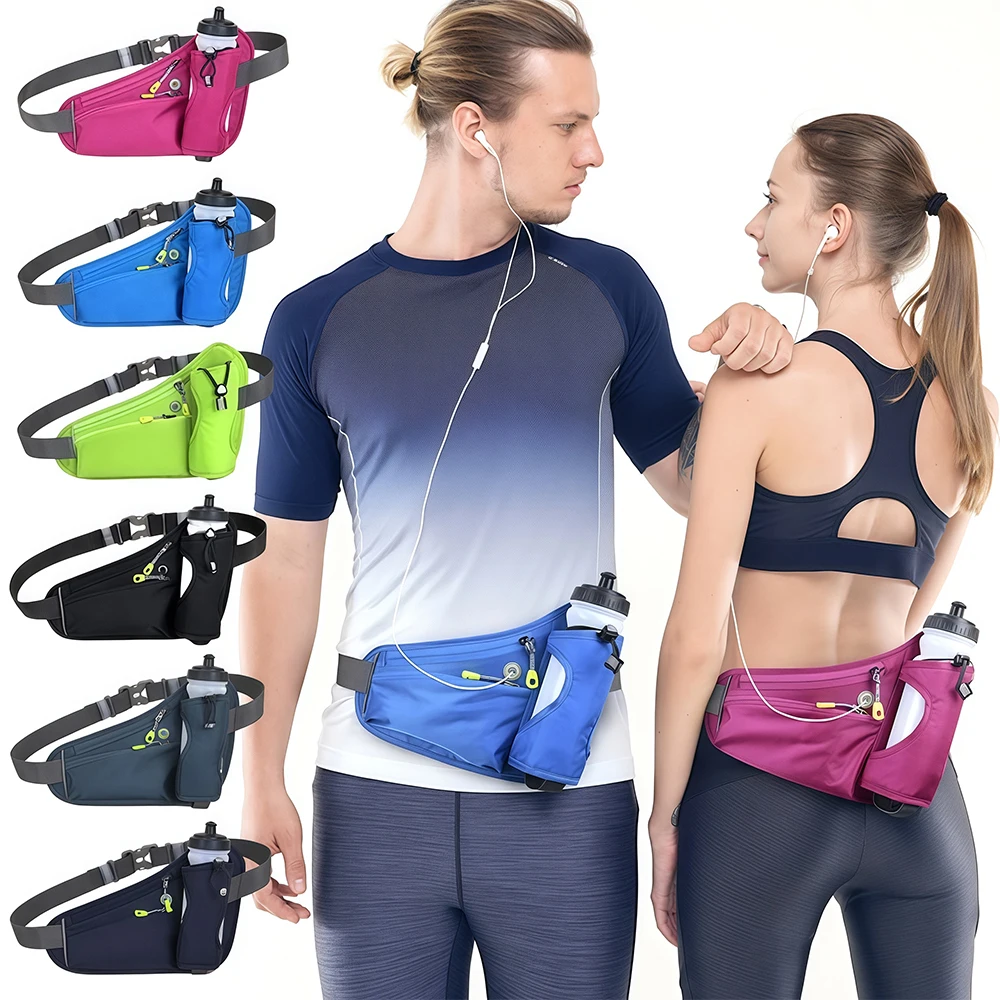 

1PCS Running Fanny Pack Water Bottle Holder Reflective Running Belt Adjustable Buckle Men Women Hiking Running Walking Jogging