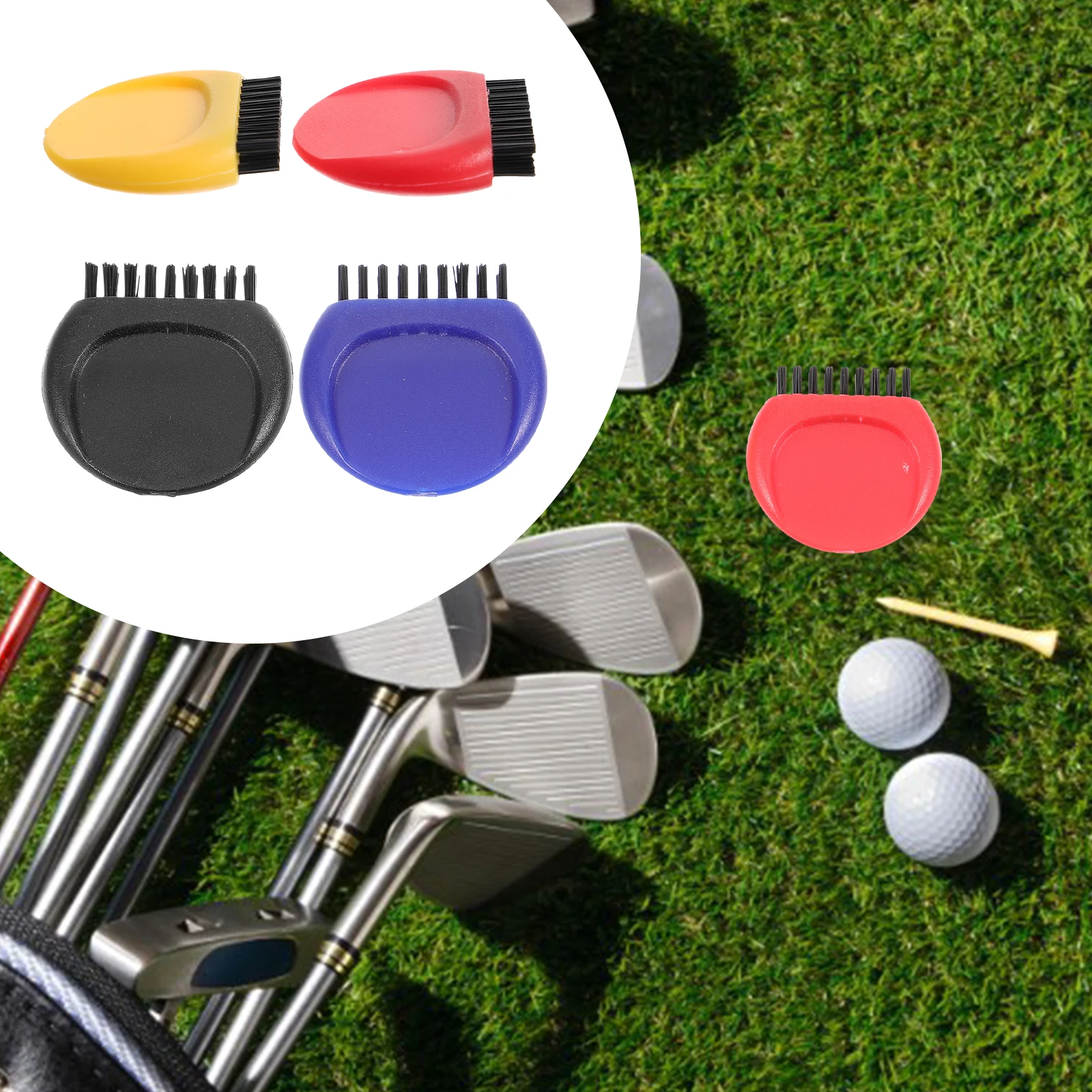 

4 Pcs Golf Club Brush Cleaner Golfs Balls Supplies Golfing for Outdoor Cleaning Tees