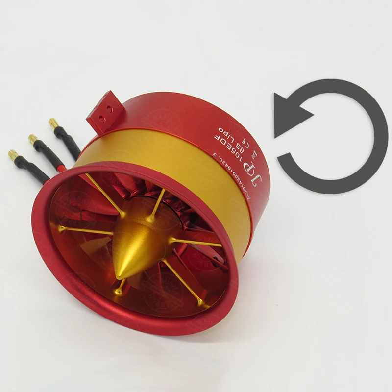 JP Hobby 105mm Clockwise/Counter Clockwise Rotation Aluminum Alloy EDF With 8S Brushless Motor