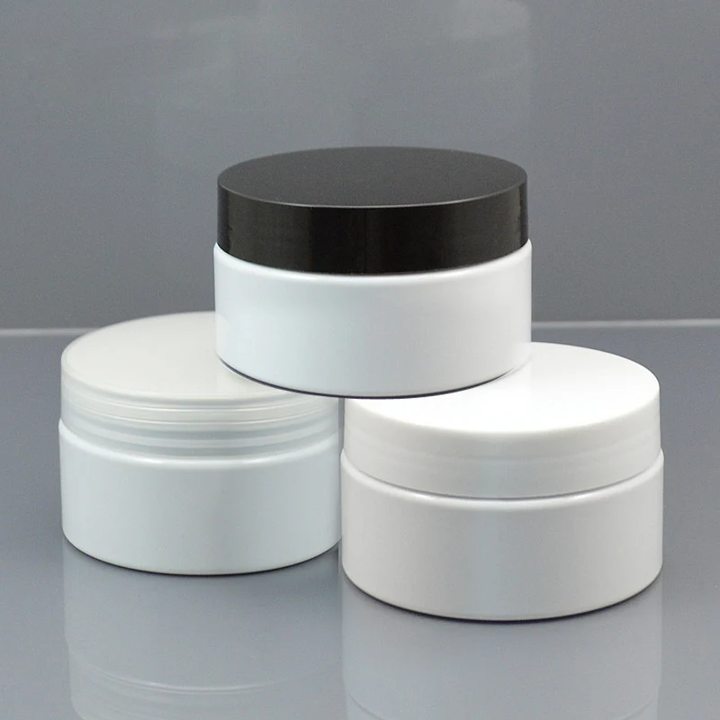 100grams white PET Jar pot black white clear lid cream mask gel essence gel mlisturizer emulsion wax skin care  packing