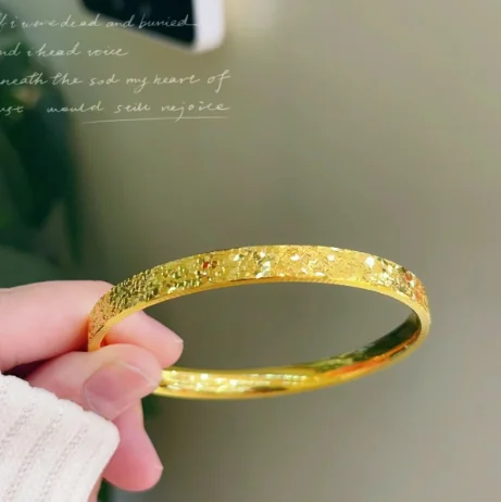 trendy jewelry 18k gold non demolding bangles for women 54-64mm