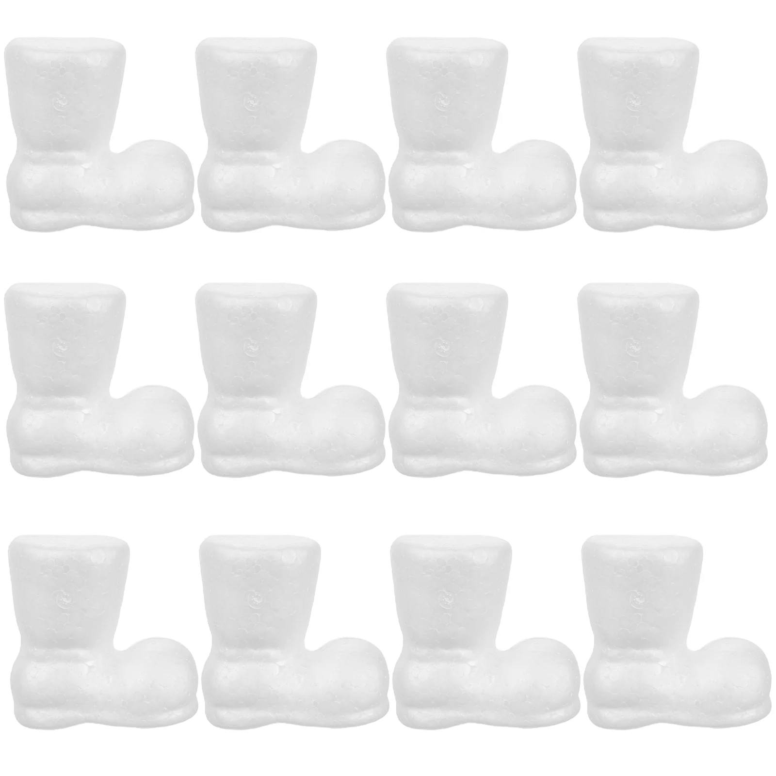 

12 Pcs Polystyrene Foam Christmas Boots Ornaments Decorations White Diy Supplies