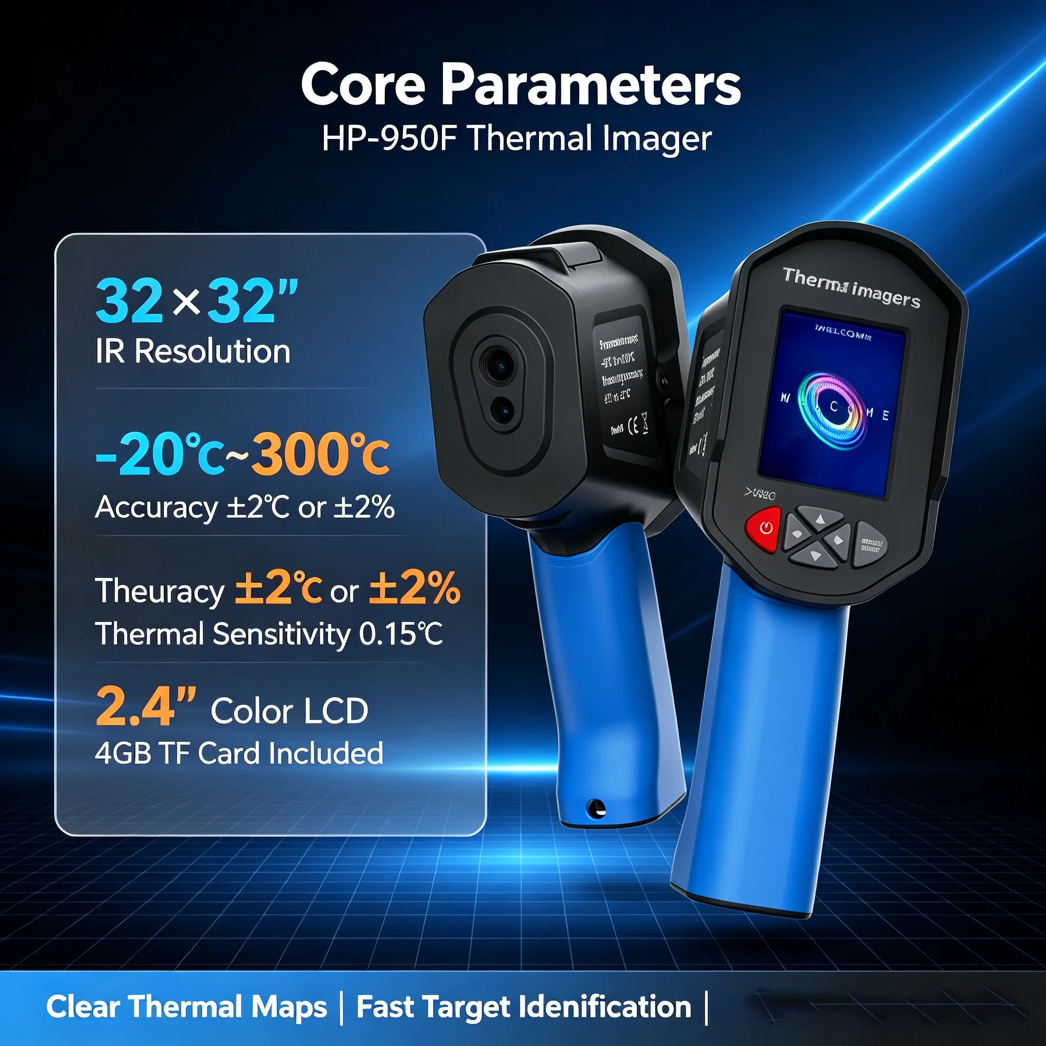 Infrared Thermal Imager HoldPeak 32×32 -40~300℃ 2.4