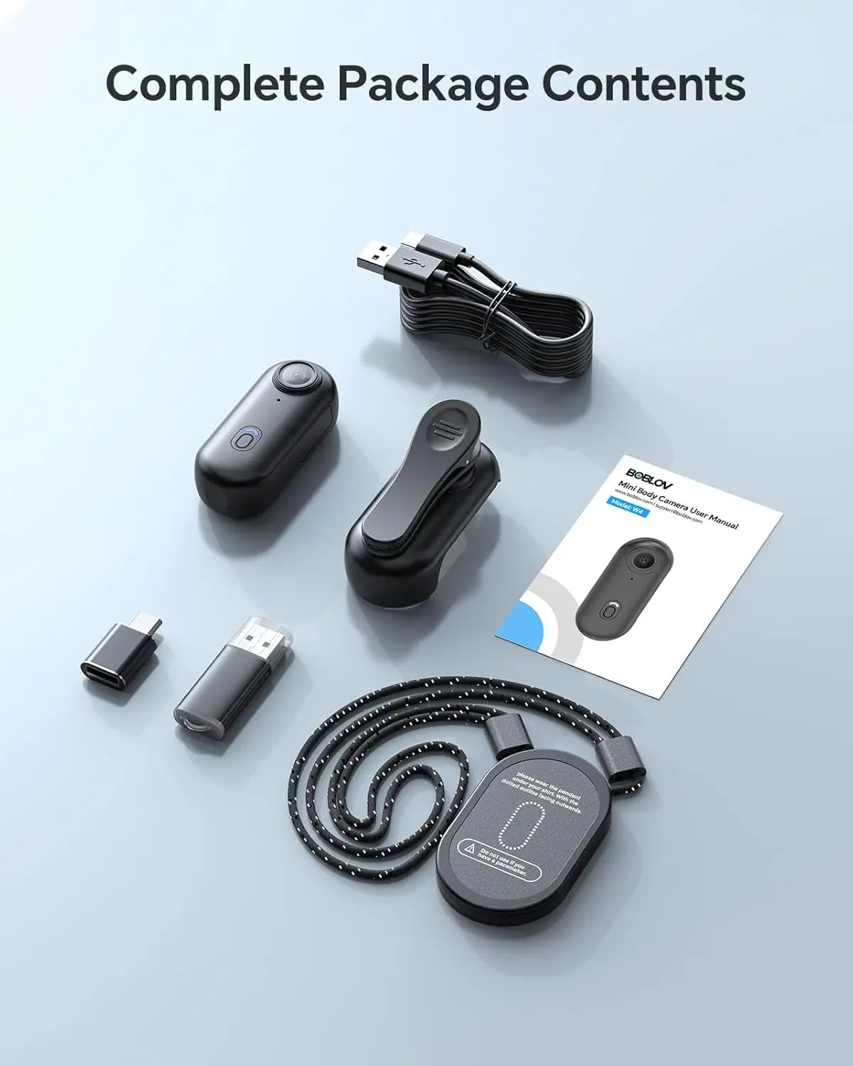 BOBLOV 4K Mini Camera HD 2Hrs DVR Recording Wearable Body Camera Lightweight Hands-Free for Outdoor Sport Small Cam Pet Walking view 6