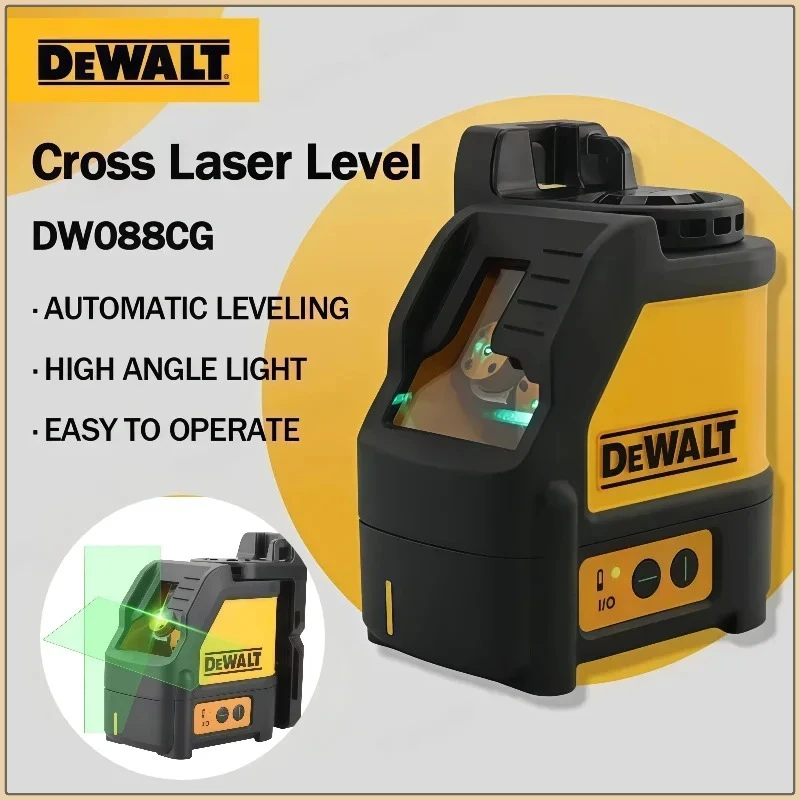 

DEWALT DW088CG Laser Level Indoor And Outdoor High-Precision 2-Lines Self Ieveling Green Beam Laser Level Power Tool