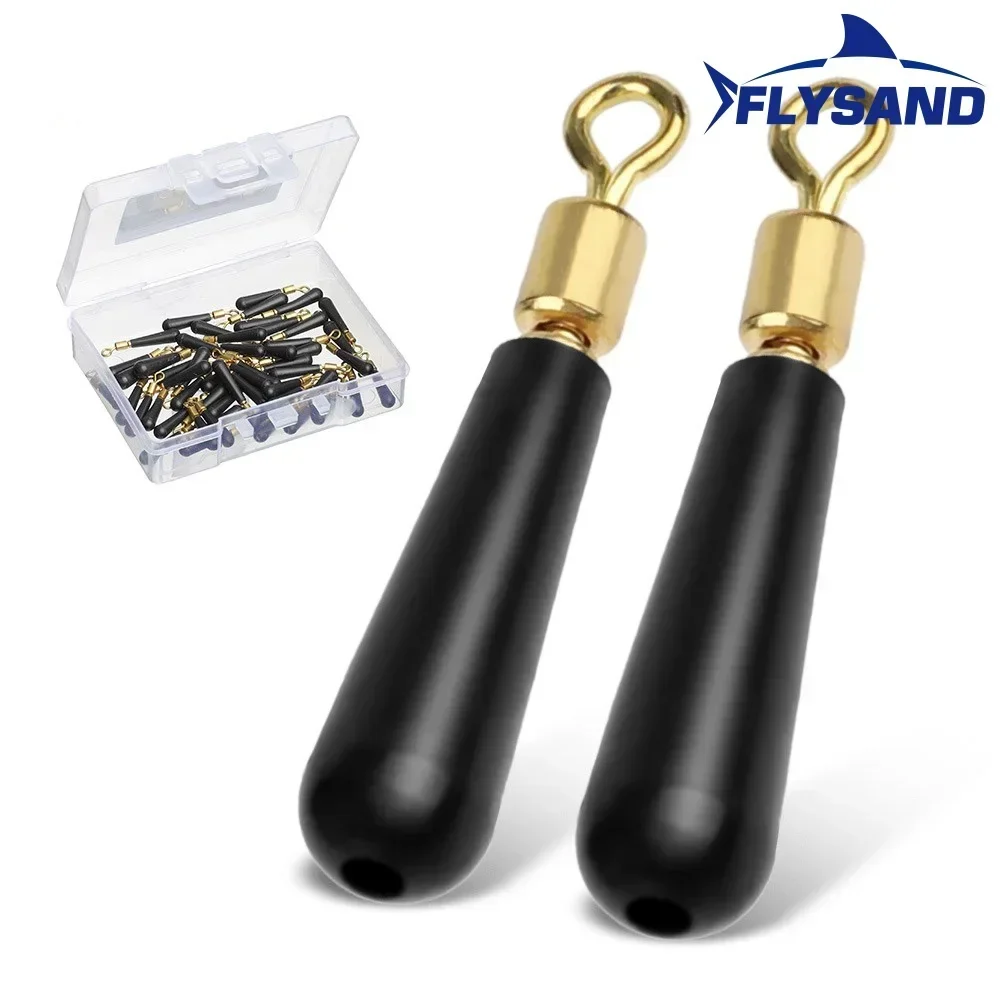 50 stücke Drift Angeln Float Sitze Kupfer Kopf Gummi Bobber Halter für LED Schwimmt Anti-Tangle Rotierenden Boje Sitz – Detail 1