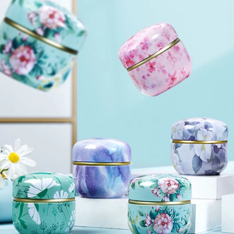 New Tea Caddy Tea Box Containers Candle Cans Coffee Candy Snacks Spice Dried Fruit Storage Boxes Kitchen Sealed Packaging Jars