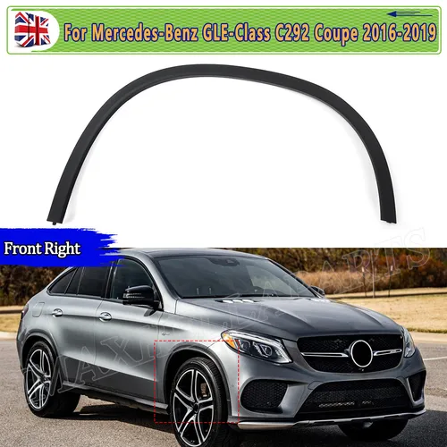 Imagen 2 del producto Ceja de rueda negra para Mercedes Benz GLE Series C292 Coupe 2016 2017 2018 2019, cubierta de arco de rueda delantera derecha, decoración A2928856622